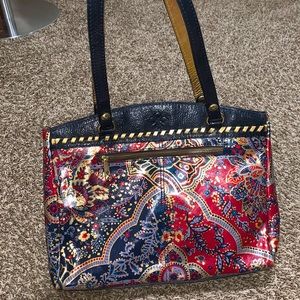 Women’s Multicolor Paisley Tote Bag - Navy & Red